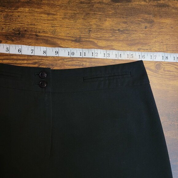 Vtg dressbarn Trouser Pants Size 8 Wide Leg Cuffed Mid Rise Y2K Stretch Preppy - Picture 4 of 9